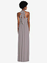 Alt View 5 Thumbnail - Cashmere Gray Convertible Tie-Shoulder Empire Waist Maxi Dress