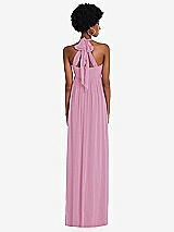 Alt View 5 Thumbnail - Powder Pink Convertible Tie-Shoulder Empire Waist Maxi Dress
