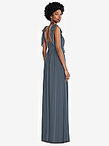 Rear View Thumbnail - Silverstone Convertible Tie-Shoulder Empire Waist Maxi Dress