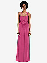 Alt View 1 Thumbnail - Tea Rose Convertible Tie-Shoulder Empire Waist Maxi Dress