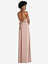 Rear View Thumbnail - Toasted Sugar Low Tie-Back Maxi Dress with Adjustable Skinny Straps