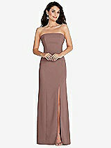 Front View Thumbnail - Sienna Strapless Scoop Back Maxi Dress with Front Slit