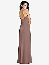 Rear View Thumbnail - Sienna Strapless Scoop Back Maxi Dress with Front Slit
