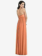 Rear View Thumbnail - Sweet Melon Twist Shirred Strapless Empire Waist Gown with Optional Straps