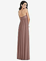 Rear View Thumbnail - Sienna Twist Shirred Strapless Empire Waist Gown with Optional Straps