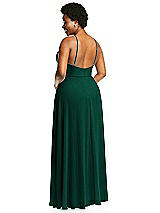 Alt View 3 Thumbnail - Hunter Green Diamond Halter Maxi Dress with Adjustable Straps