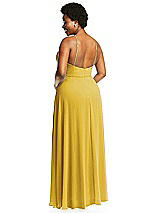 Alt View 3 Thumbnail - Marigold Diamond Halter Maxi Dress with Adjustable Straps