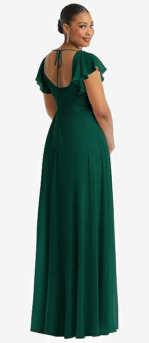 Green Sleeves Bridesmaid Dresses