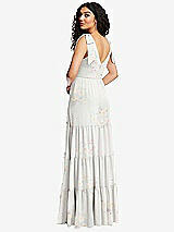 Rear View Thumbnail - Spring Fling Bow-Shoulder Faux Wrap Maxi Dress with Tiered Skirt