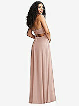 Alt View 4 Thumbnail - Toasted Sugar Strapless Empire Waist Cutout Maxi Dress with Covered Button Detail