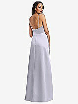Rear View Thumbnail - Silver Dove Adjustable Strap Faux Wrap Maxi Dress with Covered Button Details