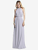 Front View Thumbnail - Silver Dove Illusion Back Halter Maxi Dress with Covered Button Detail