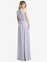 Rear View Thumbnail - Silver Dove Illusion Back Halter Maxi Dress with Covered Button Detail