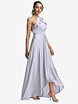 Side View Thumbnail - Silver Dove Ruffle-Trimmed Bodice Halter Maxi Dress with Wrap Slit