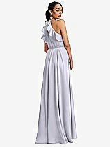 Rear View Thumbnail - Silver Dove Ruffle-Trimmed Bodice Halter Maxi Dress with Wrap Slit