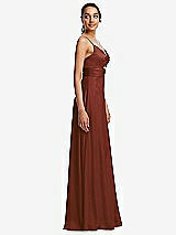 Side View Thumbnail - Auburn Moon Triangle Cutout Bodice Maxi Dress with Adjustable Straps