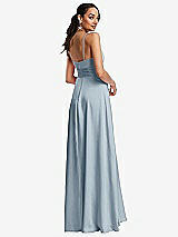 Rear View Thumbnail - Mist Triangle Cutout Bodice Maxi Dress with Adjustable Straps