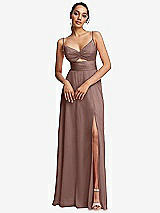 Front View Thumbnail - Sienna Triangle Cutout Bodice Maxi Dress with Adjustable Straps