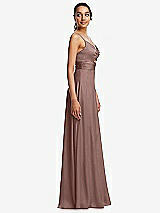 Side View Thumbnail - Sienna Triangle Cutout Bodice Maxi Dress with Adjustable Straps