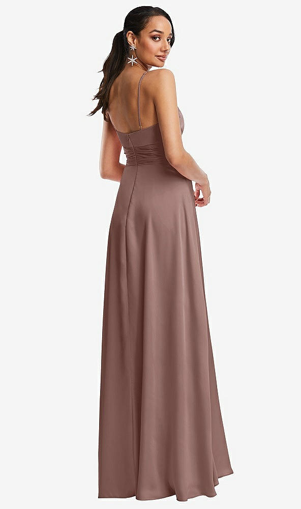 Back View - Sienna Triangle Cutout Bodice Maxi Dress with Adjustable Straps