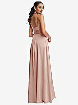 Rear View Thumbnail - Toasted Sugar Triangle Cutout Bodice Maxi Dress with Adjustable Straps