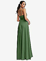 Rear View Thumbnail - Vineyard Green Triangle Cutout Bodice Maxi Dress with Adjustable Straps