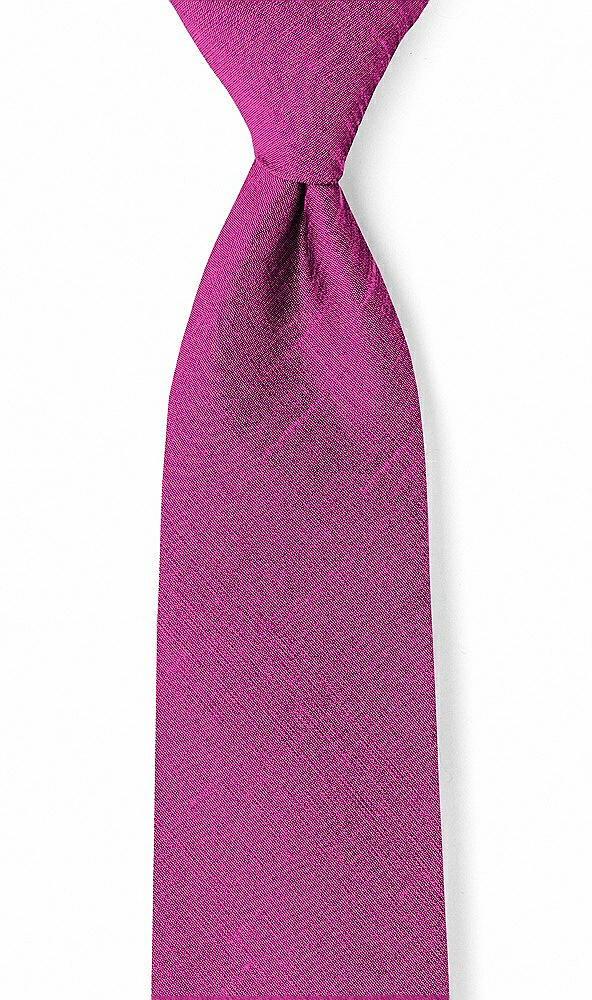 Front View - Watermelon Dupioni Boy's 50" Necktie by After Six