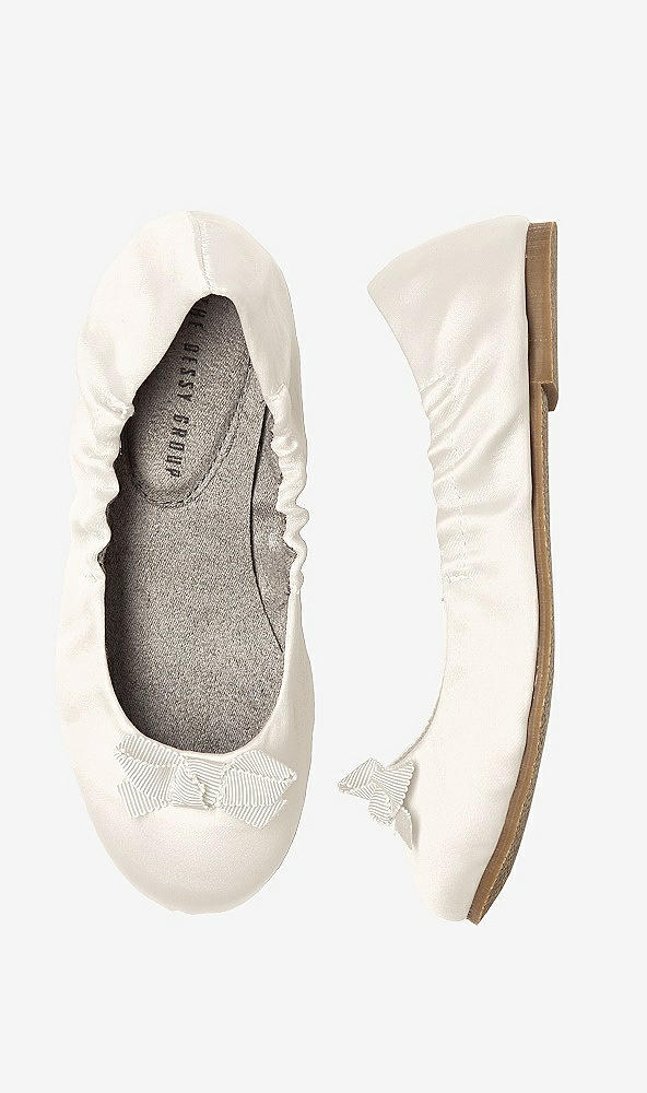 Front View - Ivory Flower Girl Shoes