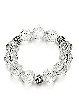 Front View Thumbnail - Clear Faceted Clear Resin Bauble Bracelet
