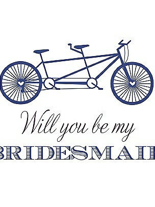 Will You Be My Bridesmaid Card - Bike