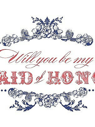 Will You Be My Maid of Honor Card - Vintage