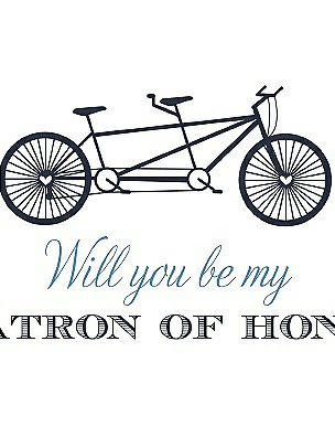Will You Be My Matron of Honor Card - Bike