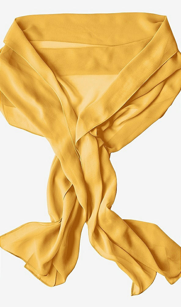 Back View - NYC Yellow Lux Chiffon Stole