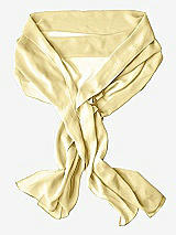 Rear View Thumbnail - Pale Yellow Lux Chiffon Stole