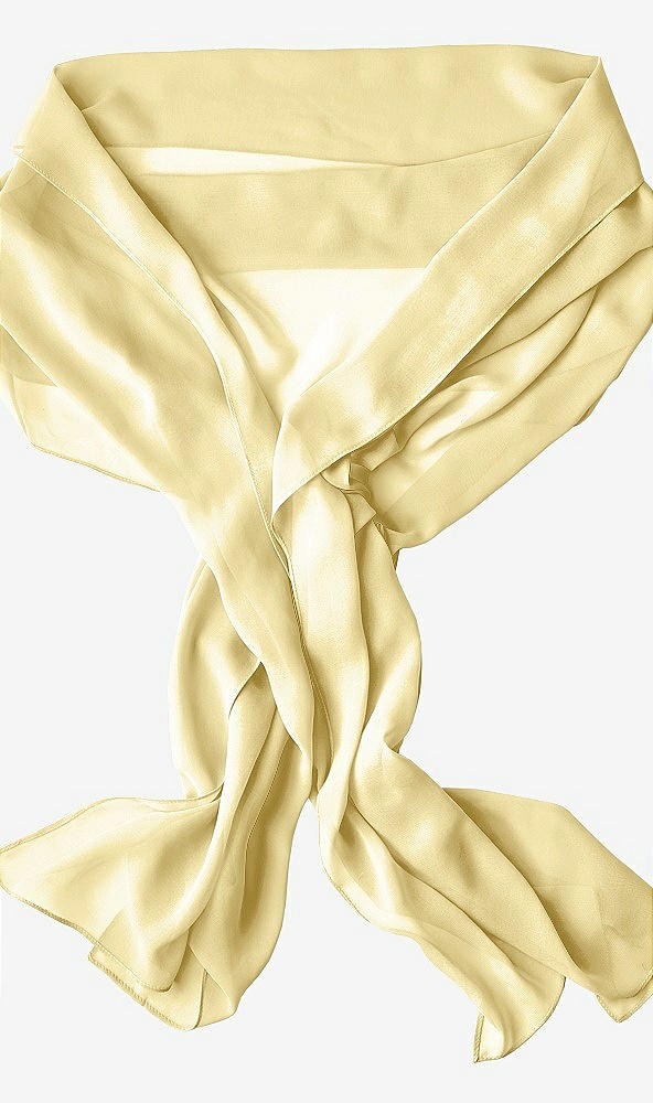 Back View - Pale Yellow Lux Chiffon Stole