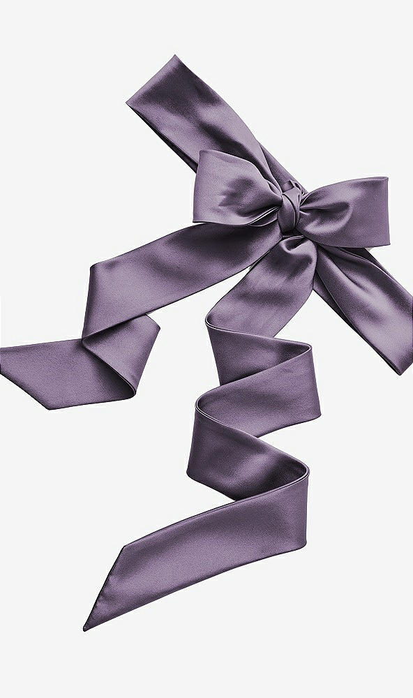 Back View - Lavender Matte Satin Flower Girl Sash