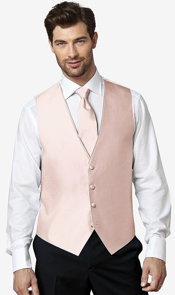 Front View - Pearl Pink Aries Slider Ties by After Six