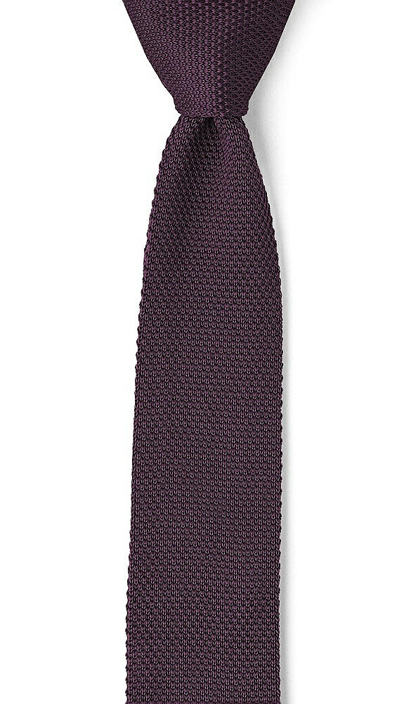 Front View - Aubergine Knit Narrow Ties by After Six