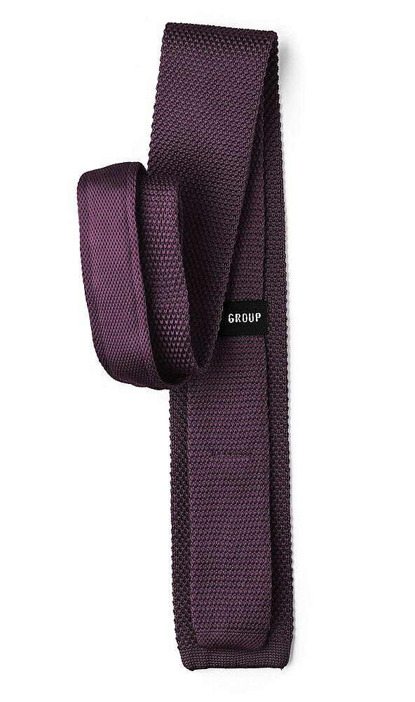 Back View - Aubergine Knit Narrow Ties by After Six