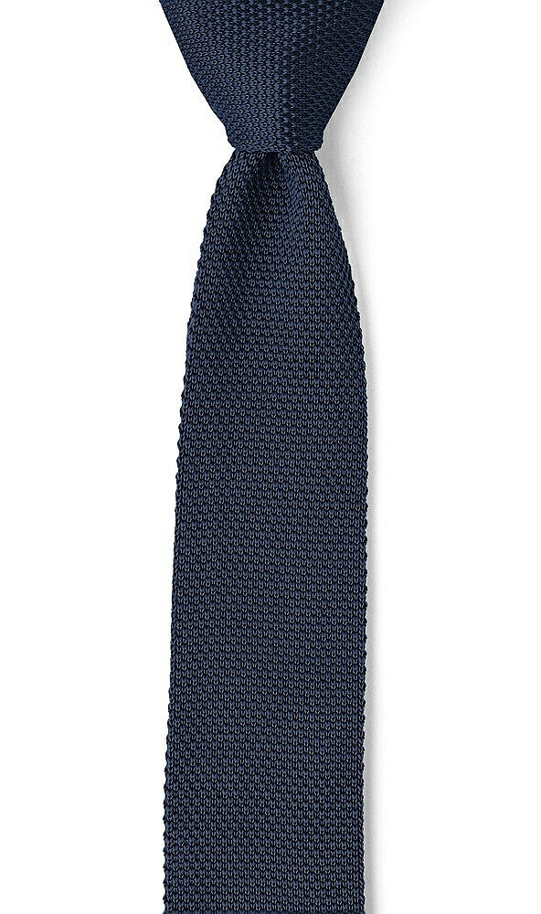 Front View - Midnight Navy Knit Narrow Ties by After Six