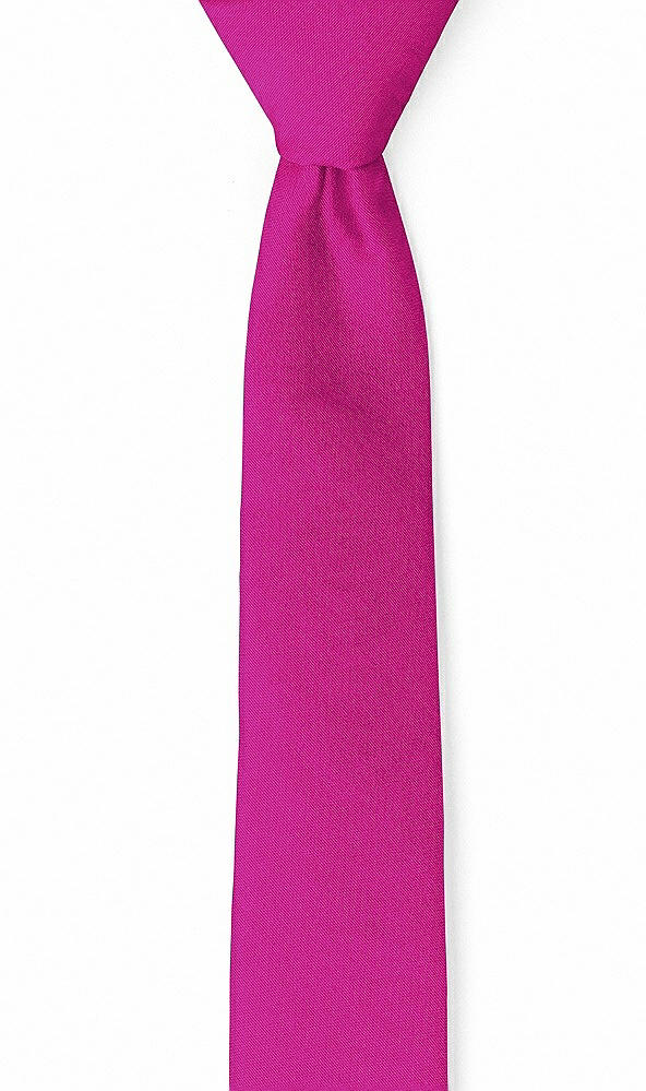 Front View - Cerise Peau de Soie Narrow Ties by After Six