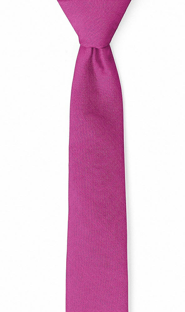 Front View - Fruit Punch Peau de Soie Narrow Ties by After Six