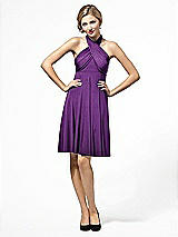 Alt View 1 Thumbnail - African Violet Twist Wrap Convertible Mini Dress