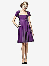 Front View Thumbnail - African Violet Twist Wrap Convertible Mini Dress