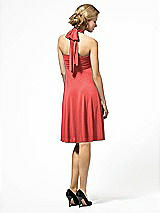 Alt View 2 Thumbnail - Perfect Coral Twist Wrap Convertible Mini Dress