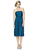Alt View 5 Thumbnail - Ocean Blue Twist Wrap Convertible Cocktail Dress