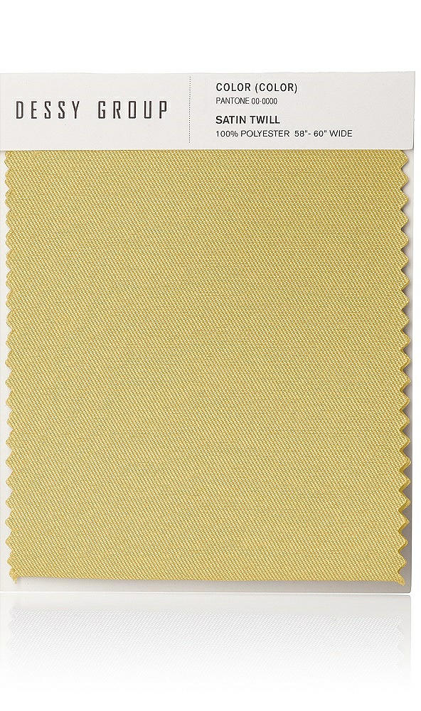 Front View - Maize Satin Twill Swatch