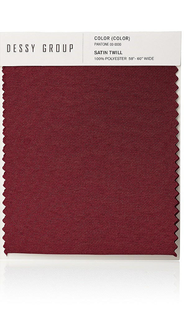 Front View - Burgundy Satin Twill Swatch