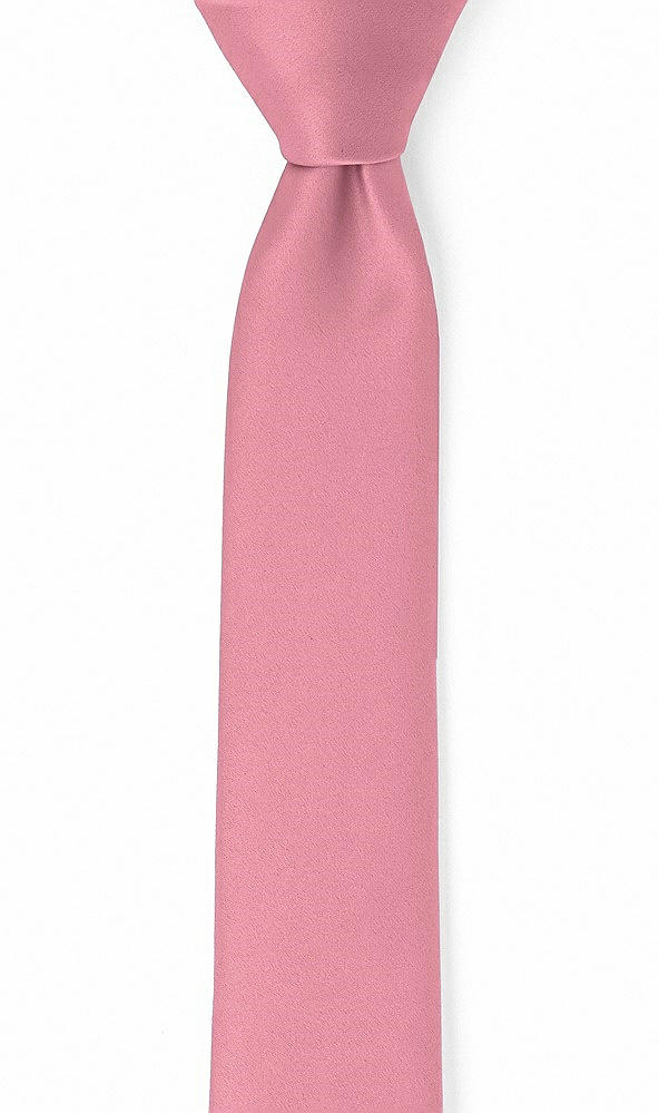 Front View - Carnation Matte Satin Narrow Ties by After Six