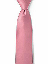 Front View Thumbnail - Carnation Matte Satin Boy's 14" Zip Necktie by After Six